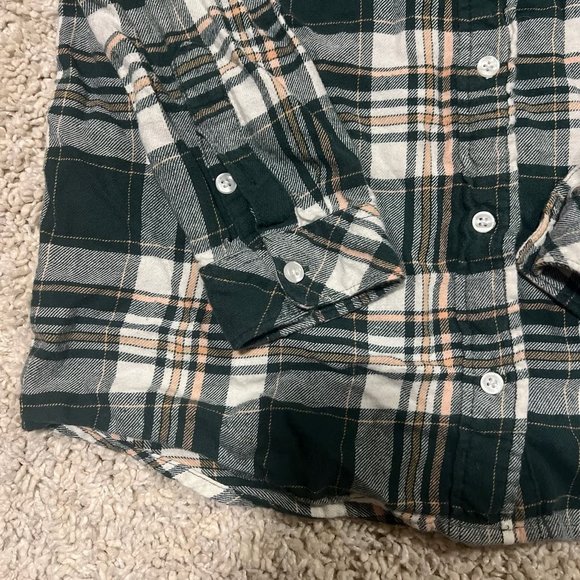 Wrangler Women’s Green Plaid Flannel Small - Picture 4 of 4